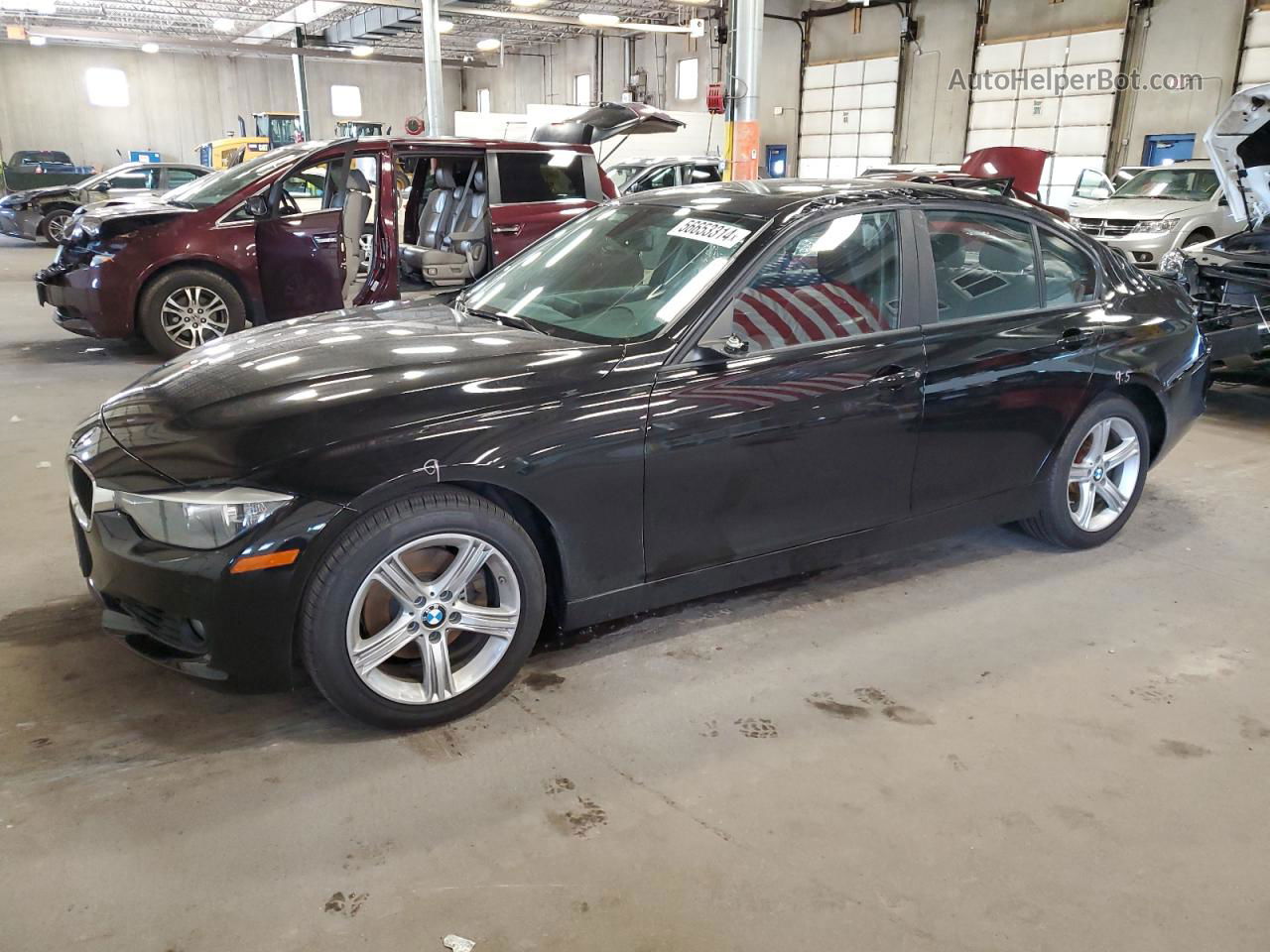 2015 Bmw 328 Xi Black vin: WBA3B3G57FNR86890