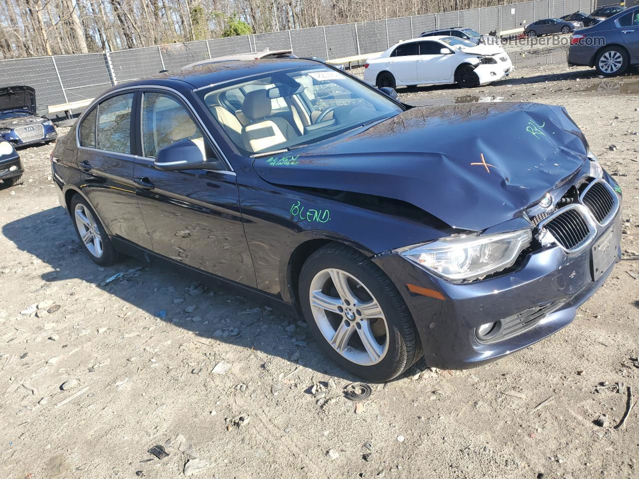 2015 Bmw 328 Xi Blue vin: WBA3B3G59FNR86681