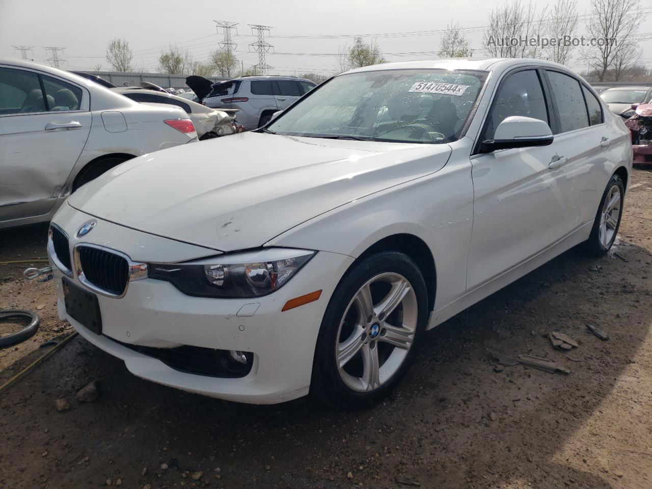 2015 Bmw 328 Xi White vin: WBA3B3G5XFNR86530