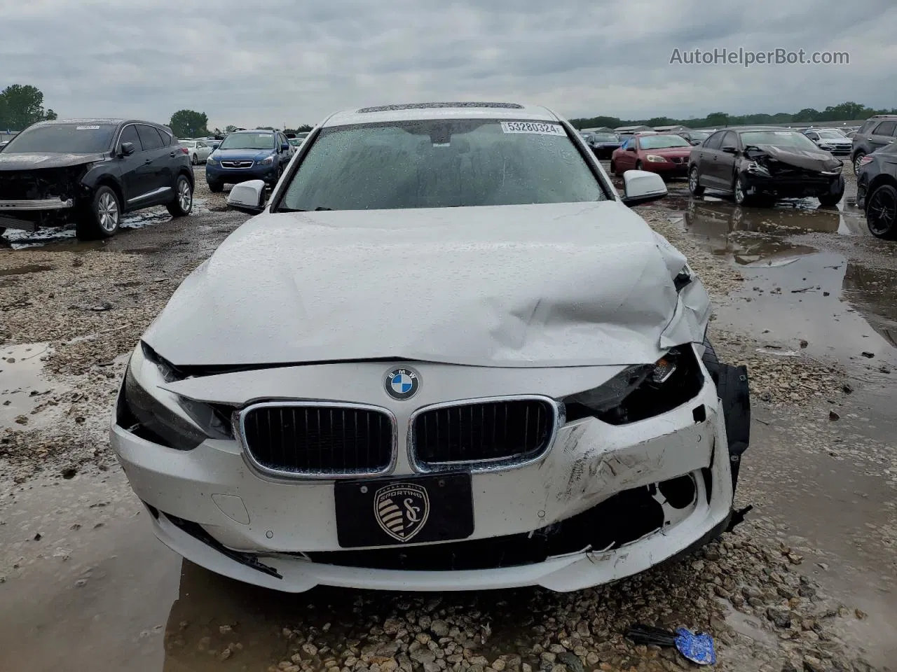 2015 Bmw 328 Xi Sulev White vin: WBA3B5G54FNS15735