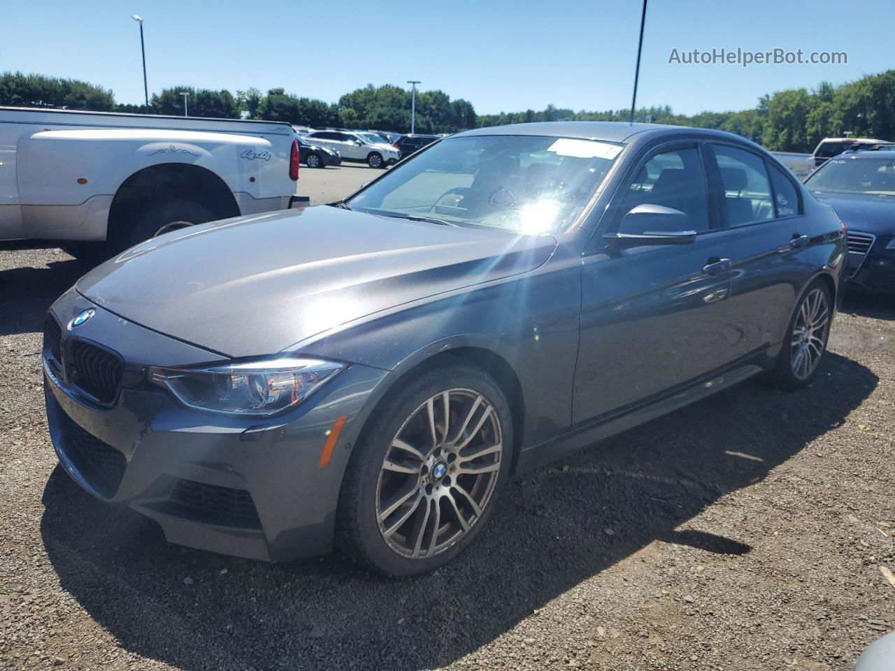 2013 Bmw 335 Xi Gray vin: WBA3B9C50DJ465748