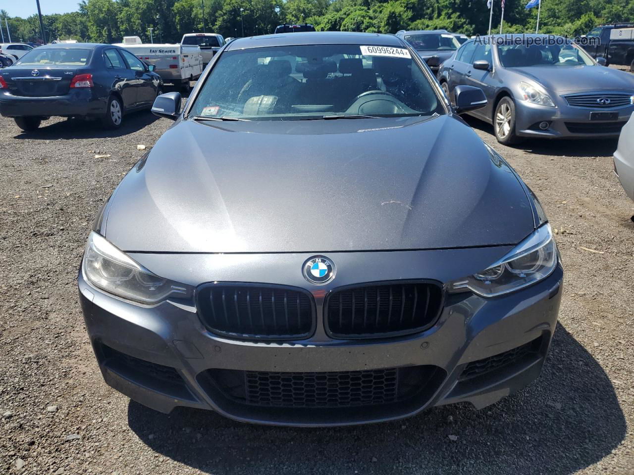 2013 Bmw 335 Xi Gray vin: WBA3B9C50DJ465748