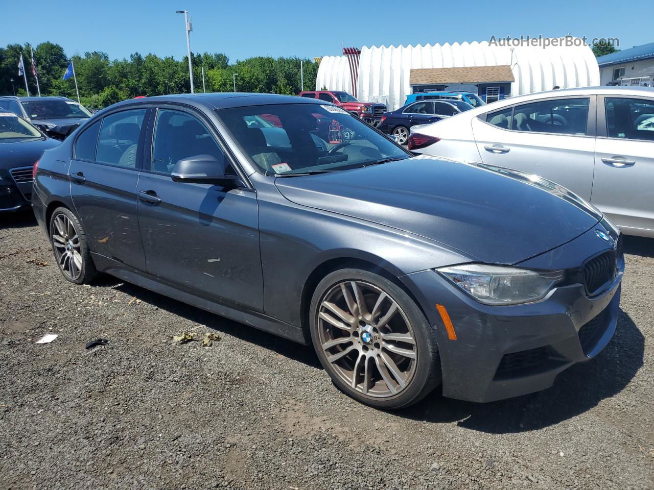 2013 Bmw 335 Xi Gray vin: WBA3B9C50DJ465748