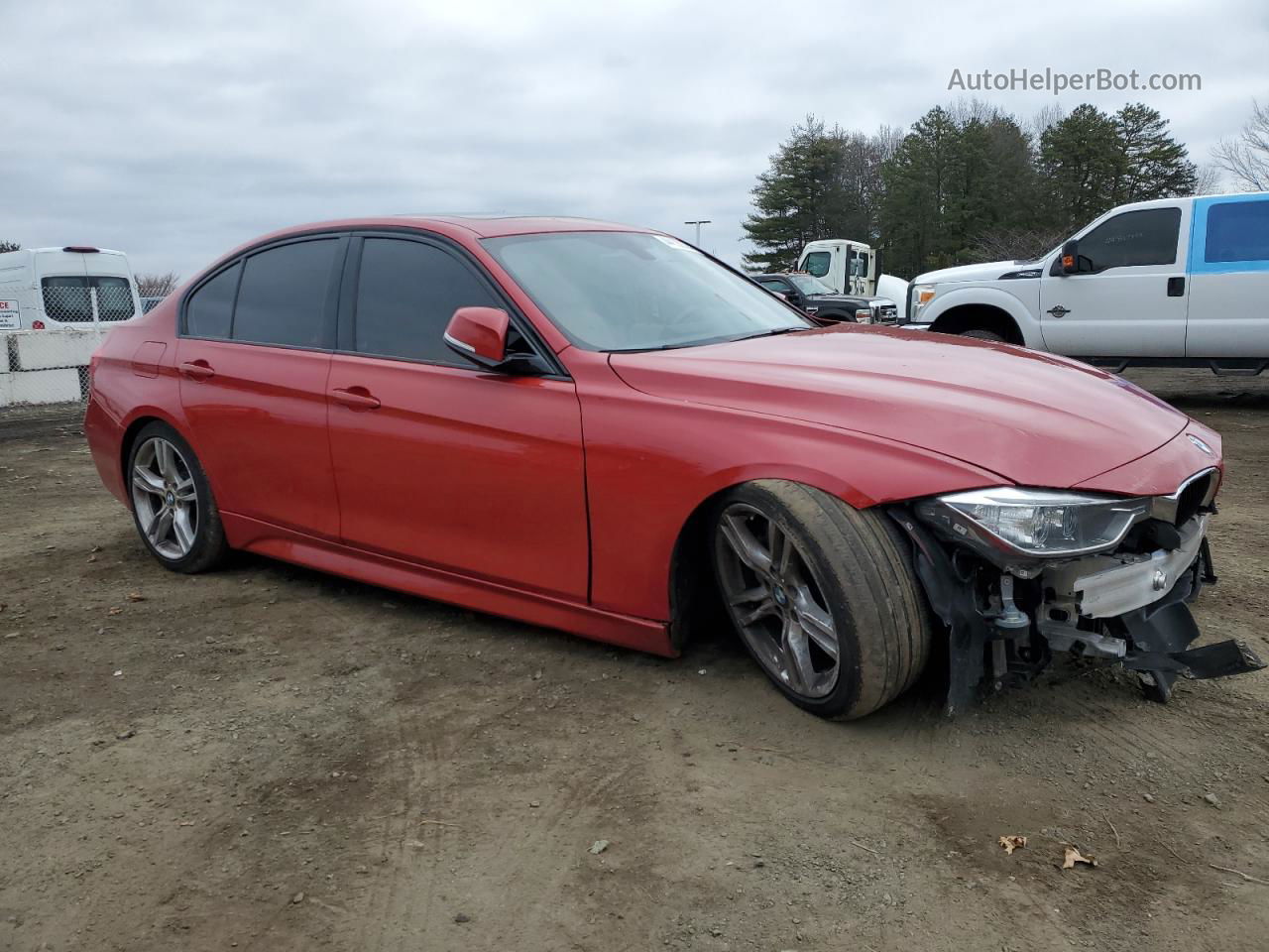 2014 Bmw 335 Xi Red vin: WBA3B9C50EP458667