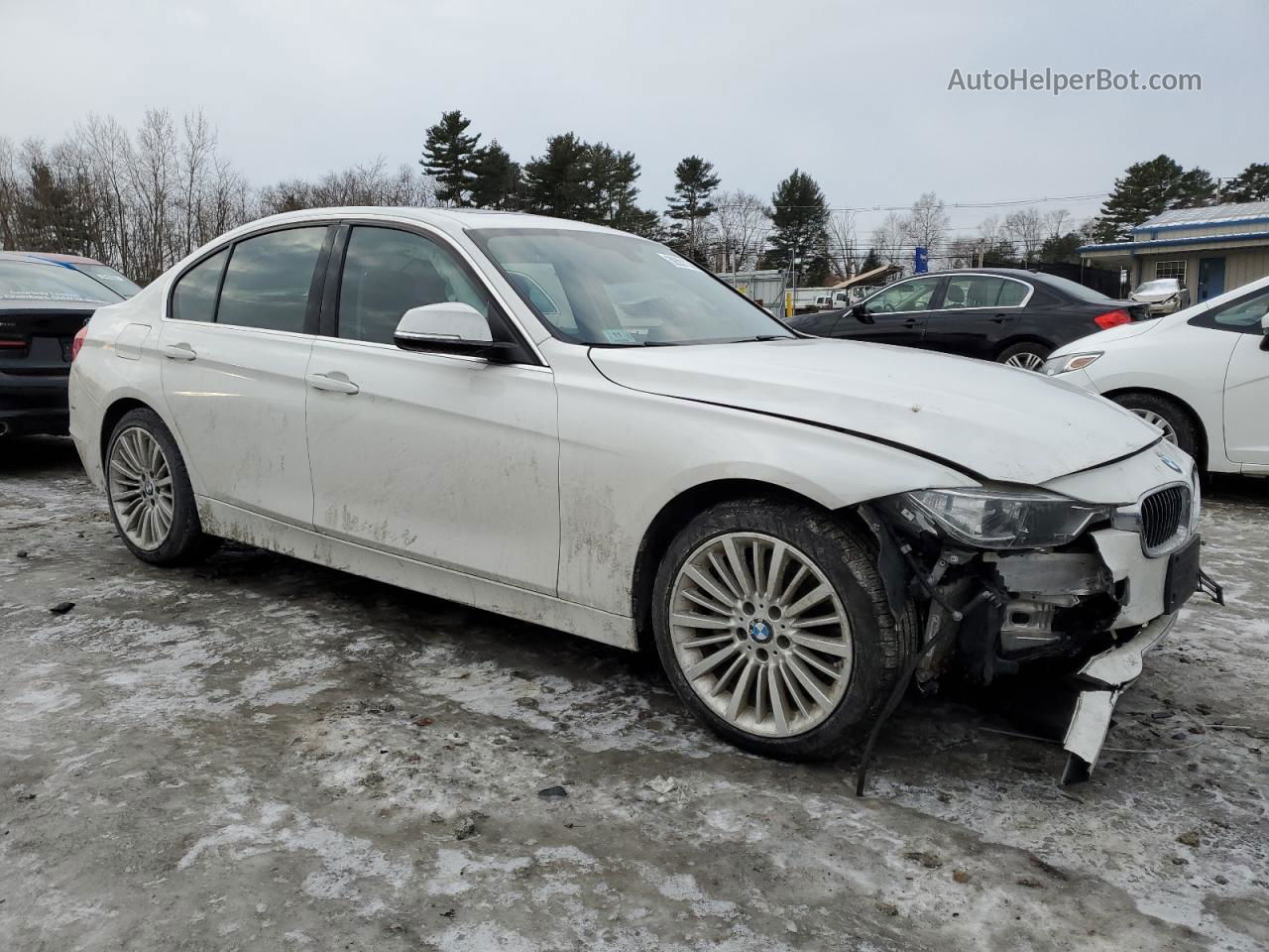 2014 Bmw 335 Xi White vin: WBA3B9C54EP458025