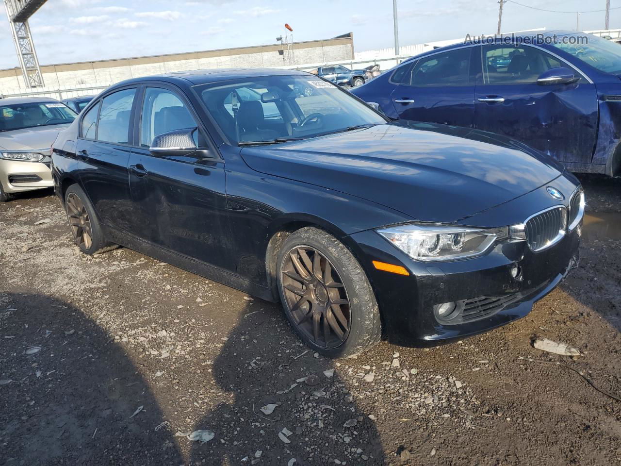 2014 Bmw 335 Xi Черный vin: WBA3B9C55EJ899536