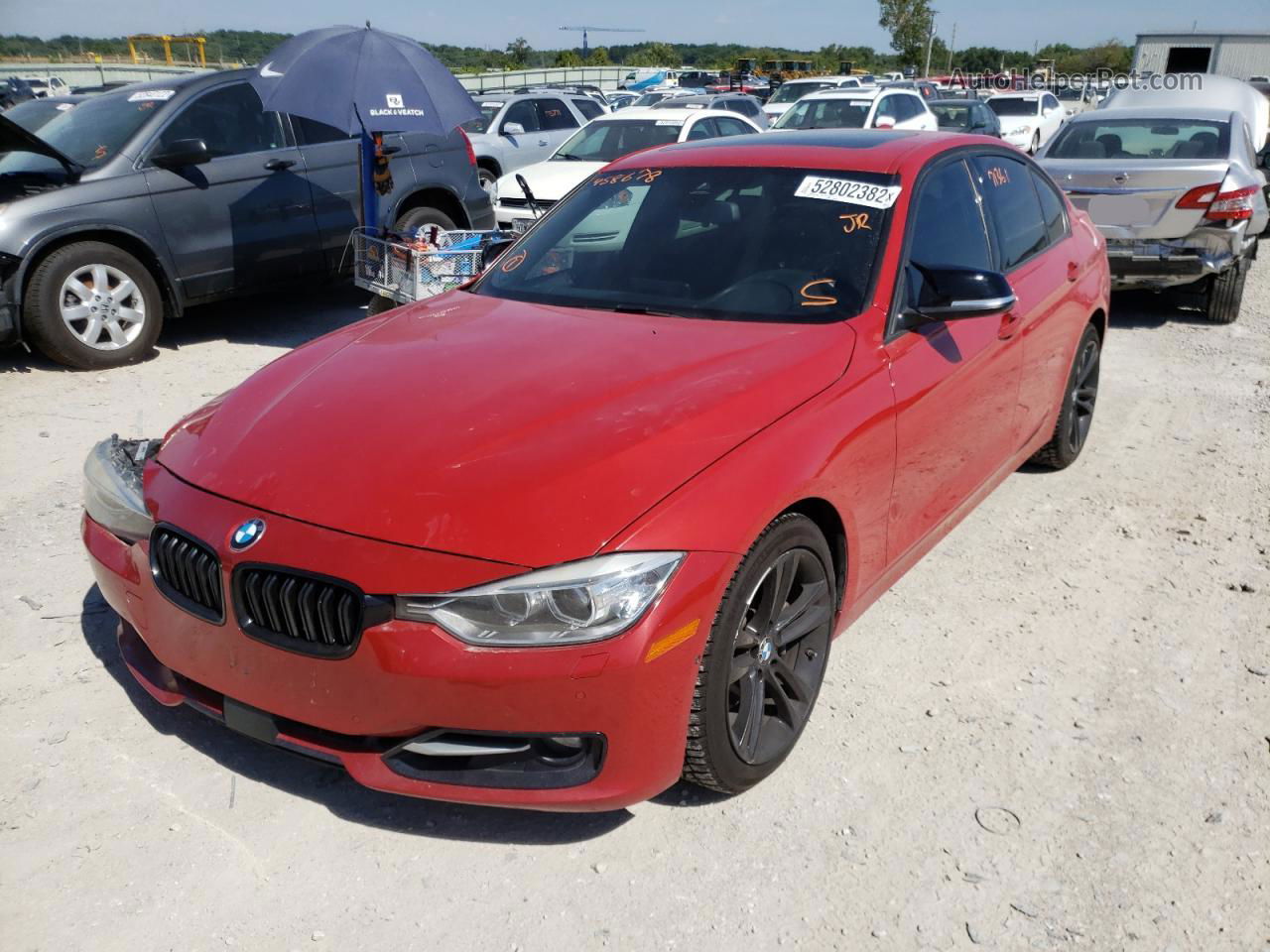 2014 Bmw 335 Xi Red vin: WBA3B9C55EP458678