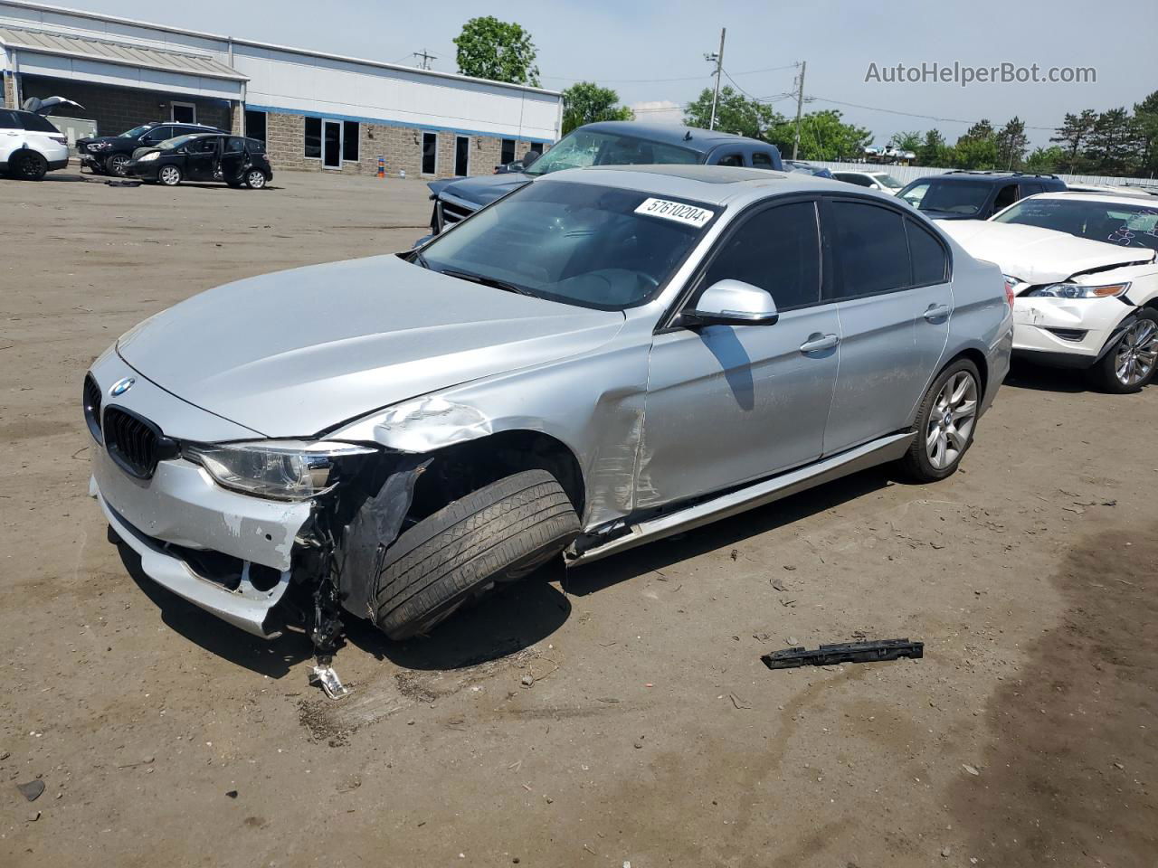 2013 Bmw 335 Xi Gray vin: WBA3B9C56DJ465768