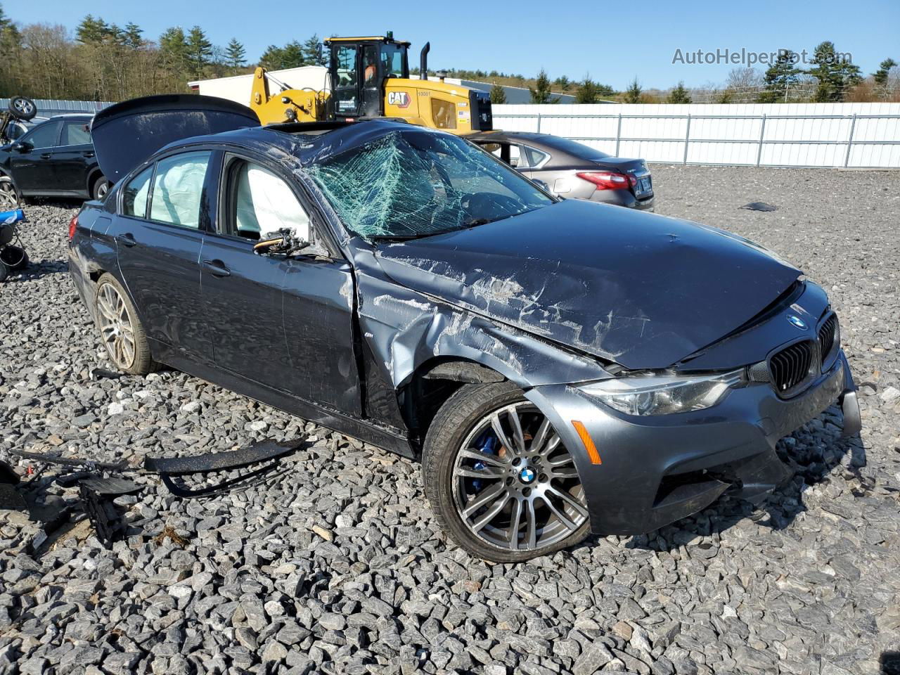 2014 Bmw 335 Xi Charcoal vin: WBA3B9C59EP458070