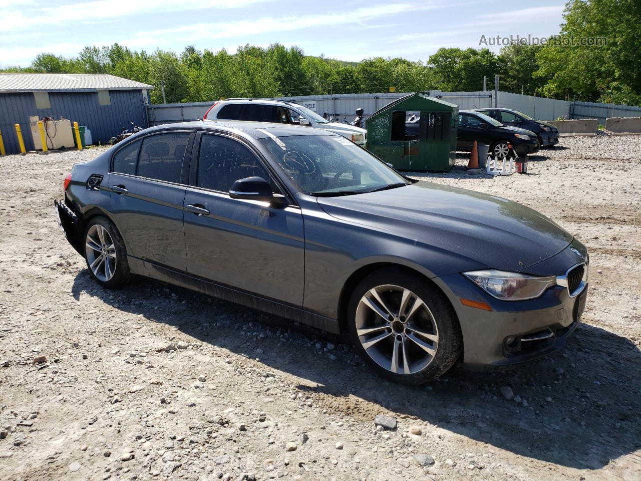 2014 Bmw 335 Xi Gray vin: WBA3B9G52ENR90735