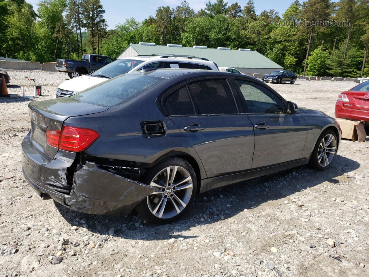 2014 Bmw 335 Xi Gray vin: WBA3B9G52ENR90735