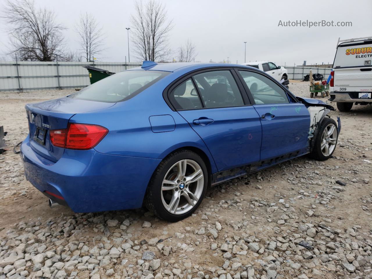 2014 Bmw 335 Xi Синий vin: WBA3B9G52ENR92341