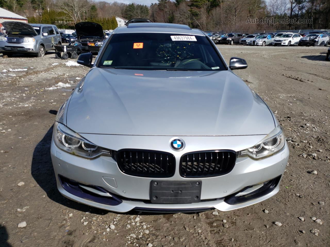 2014 Bmw 335 Xi Silver vin: WBA3B9G57ENR91203