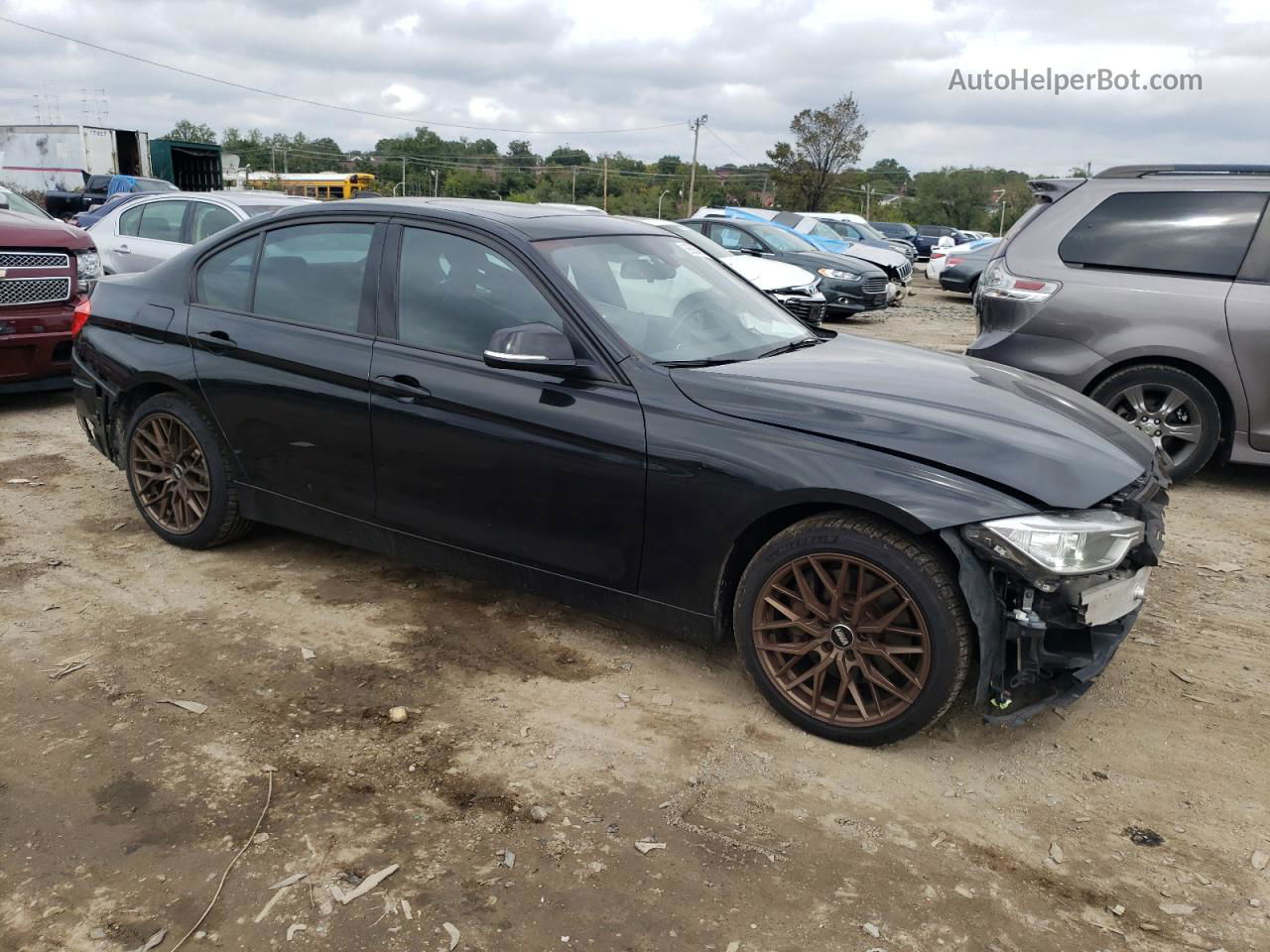 2014 Bmw 335 Xi Черный vin: WBA3B9G59ENR92532