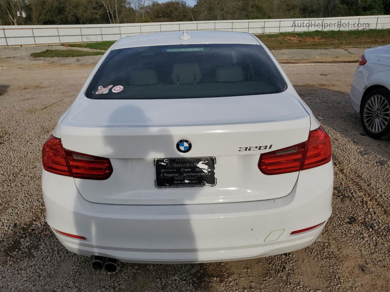 2013 Bmw 328 I Sulev White vin: WBA3C1C50DF439149