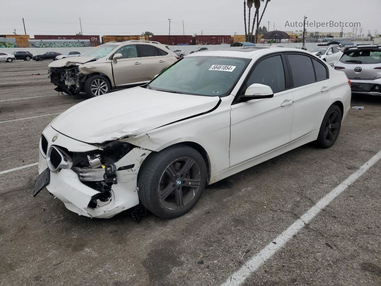 2013 Bmw 328 I Sulev White vin: WBA3C1C50DF443959