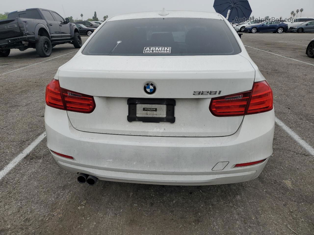 2013 Bmw 328 I Sulev White vin: WBA3C1C50DF443959