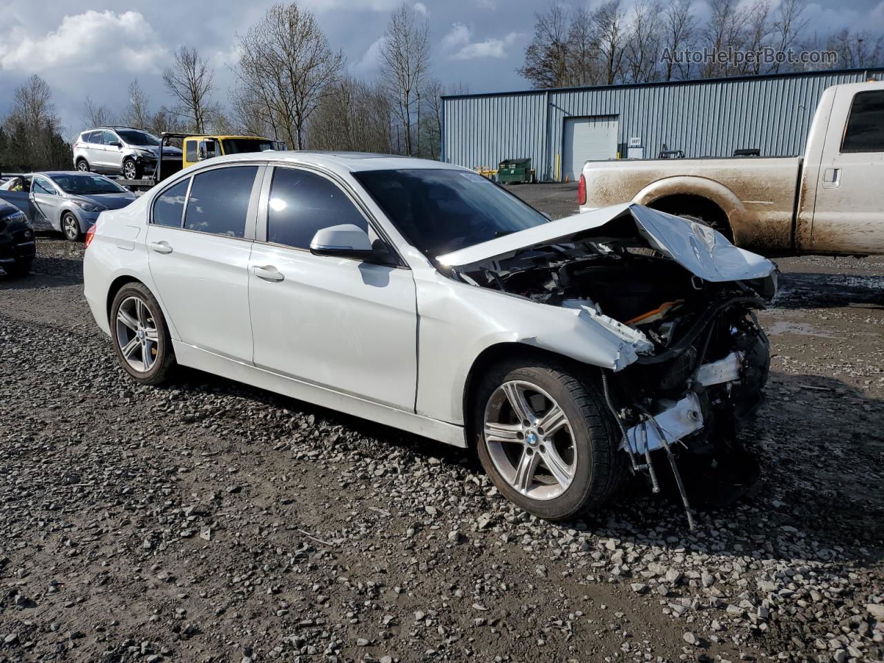 2015 Bmw 328 I Sulev Белый vin: WBA3C1C50FK122966