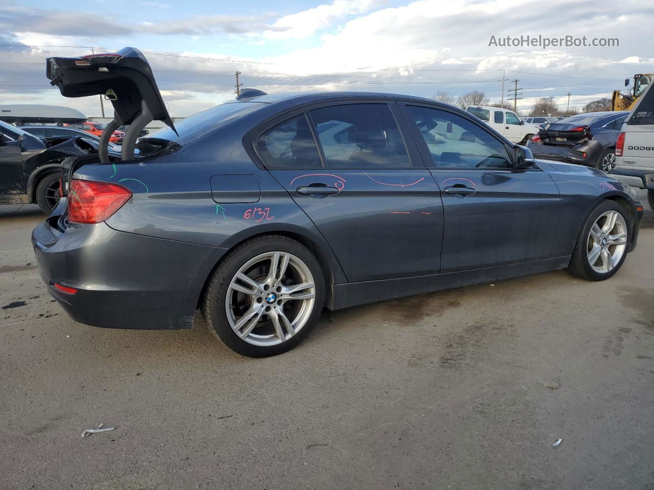 2014 Bmw 328 I Sulev Серый vin: WBA3C1C51EK107472