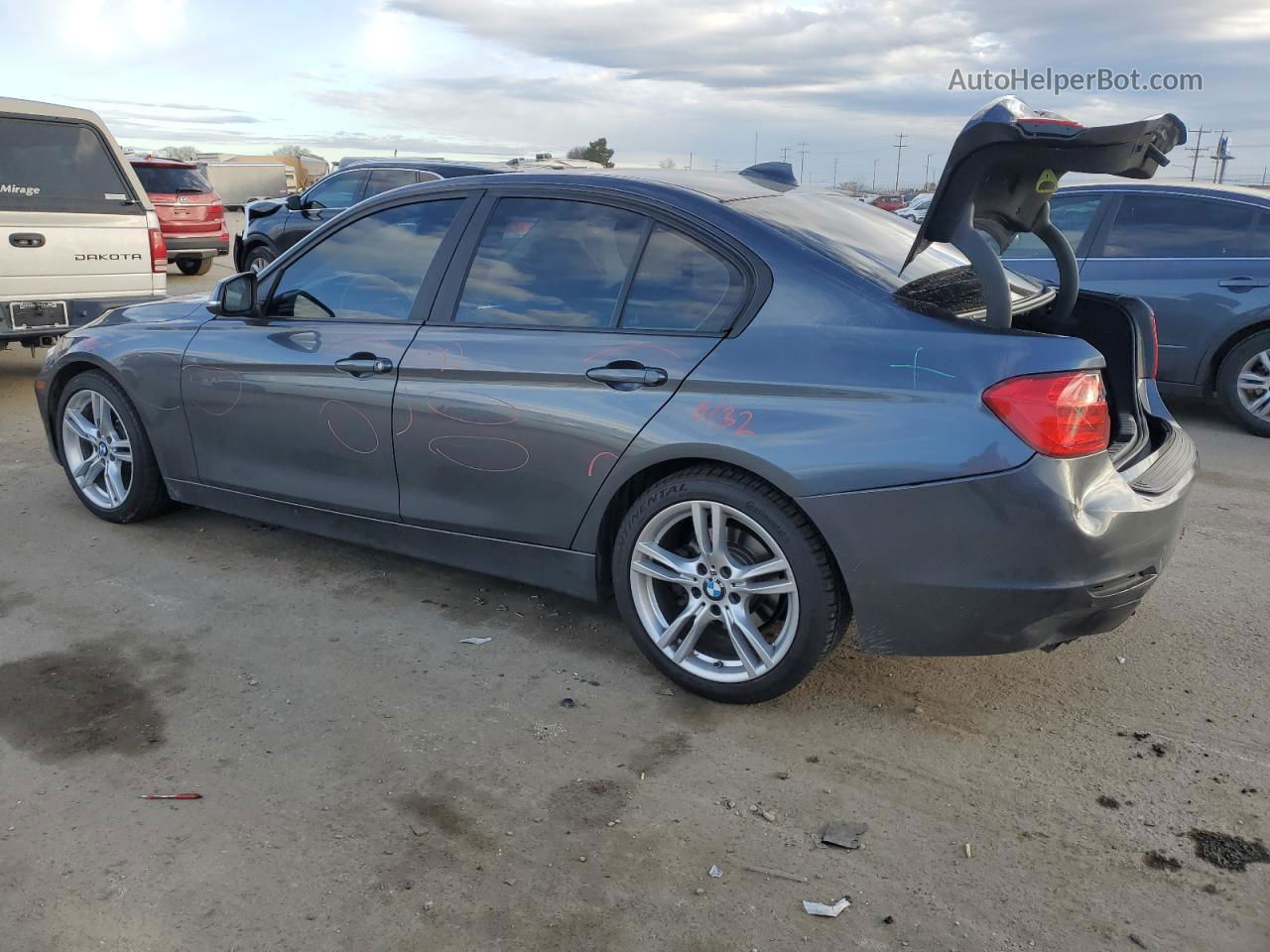 2014 Bmw 328 I Sulev Серый vin: WBA3C1C51EK107472