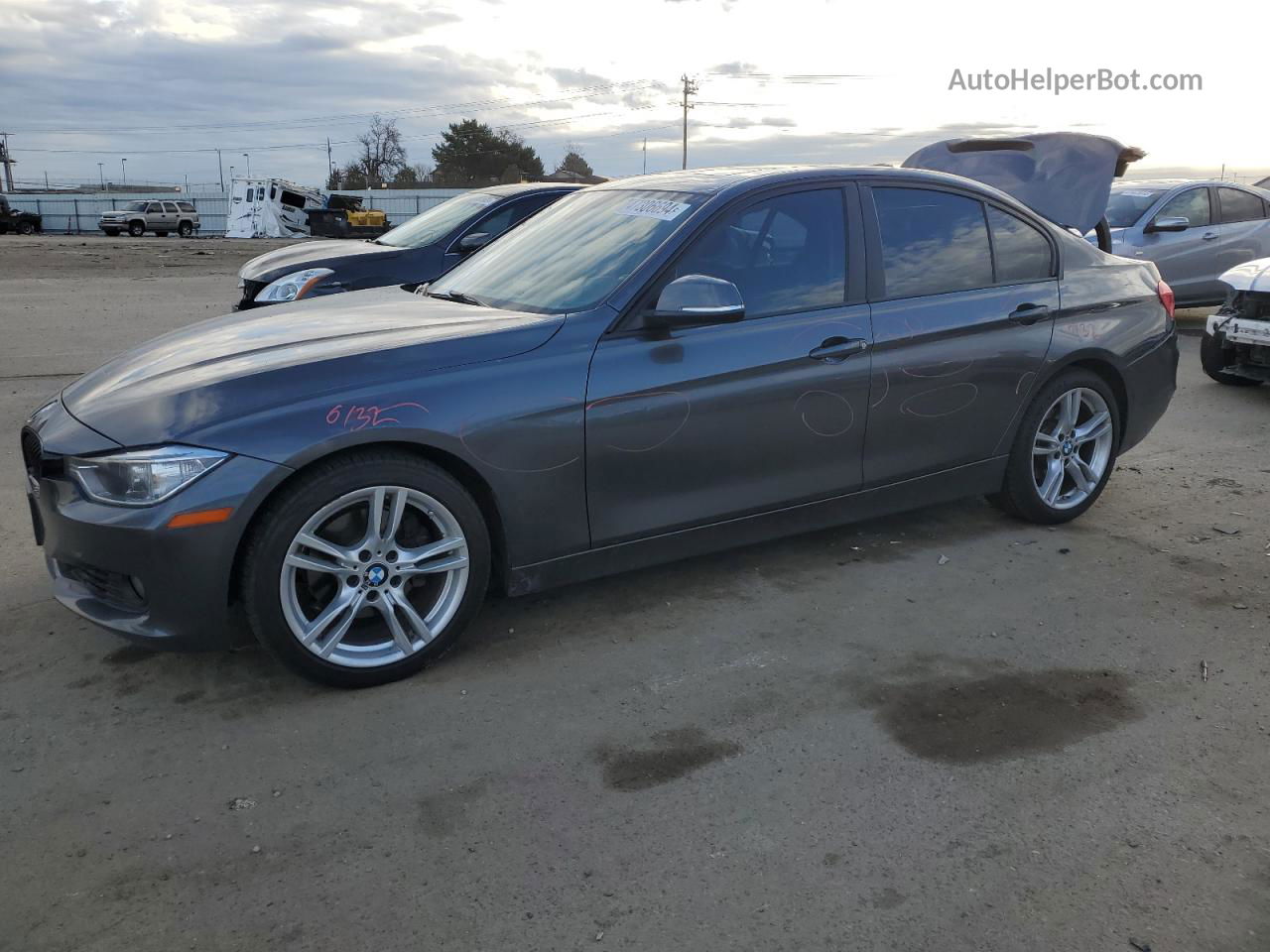 2014 Bmw 328 I Sulev Серый vin: WBA3C1C51EK107472