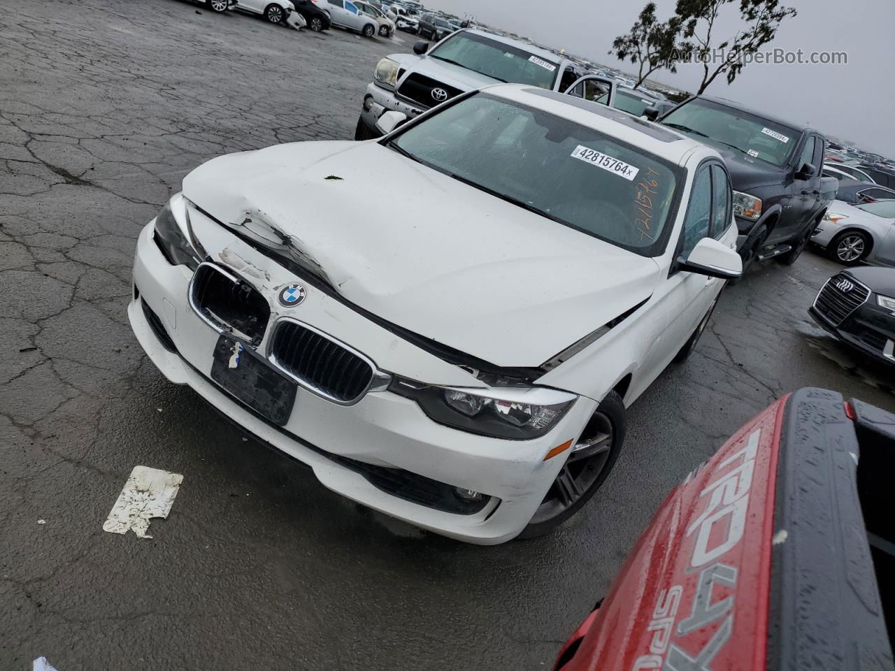 2014 Bmw 328 I Sulev White vin: WBA3C1C51EK111697