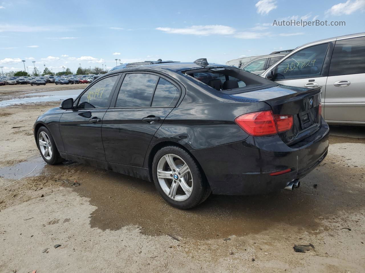 2015 Bmw 328 I Sulev Черный vin: WBA3C1C51FK121471