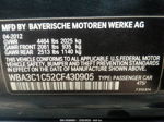 2012 Bmw 328i Черный vin: WBA3C1C52CF430905