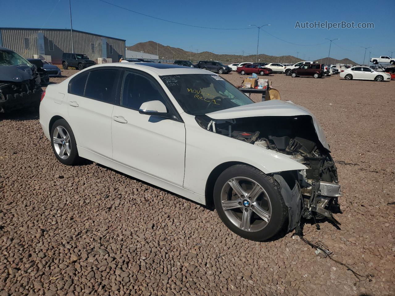 2014 Bmw 328 I Sulev White vin: WBA3C1C52EK108551