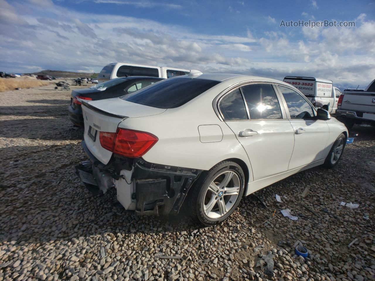 2014 Bmw 328 I Sulev Белый vin: WBA3C1C53EK108106