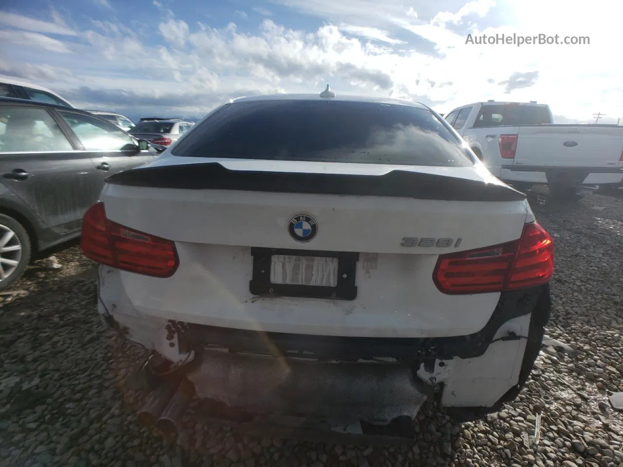 2014 Bmw 328 I Sulev White vin: WBA3C1C53EK108106