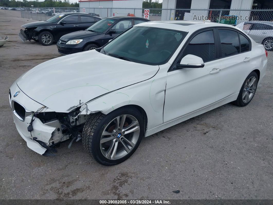 2015 Bmw 328i White vin: WBA3C1C53FK119334