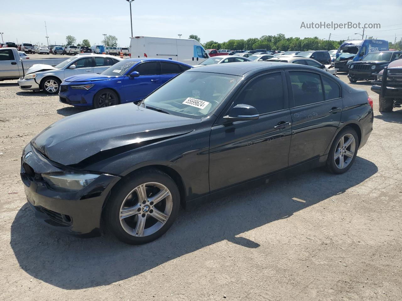 2012 Bmw 328 I Sulev Черный vin: WBA3C1C54CF433840