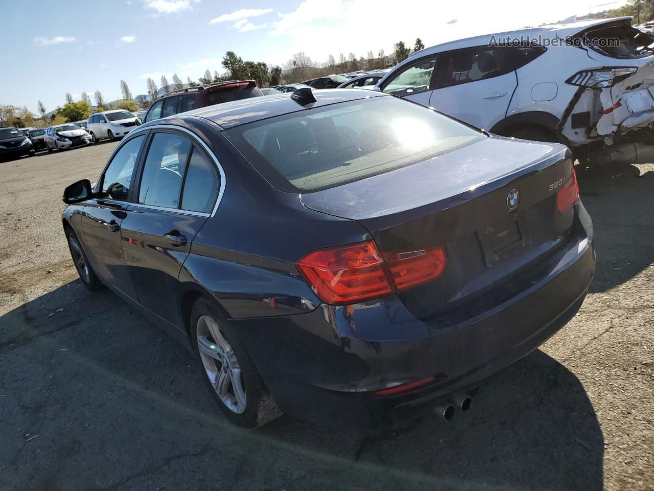 2015 Bmw 328 I Sulev Синий vin: WBA3C1C54FK119259