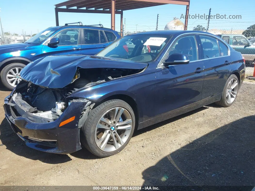 2015 Bmw 328i Dark Blue vin: WBA3C1C54FP853872