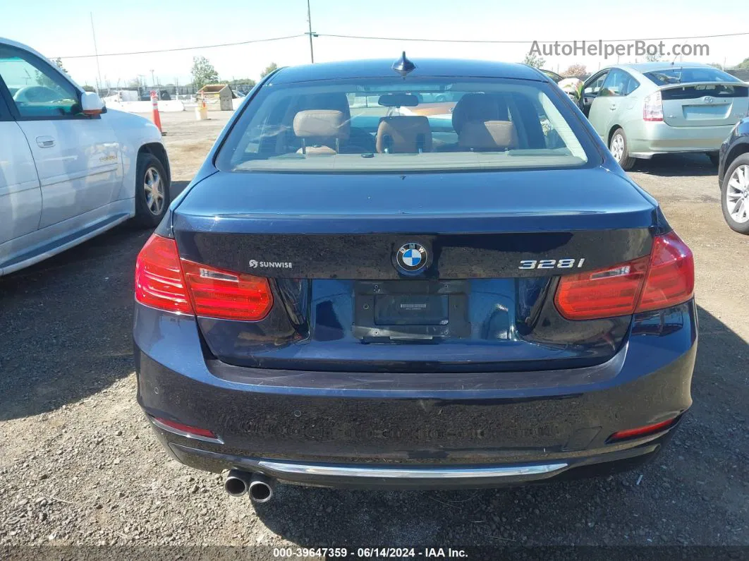 2015 Bmw 328i Dark Blue vin: WBA3C1C54FP853872