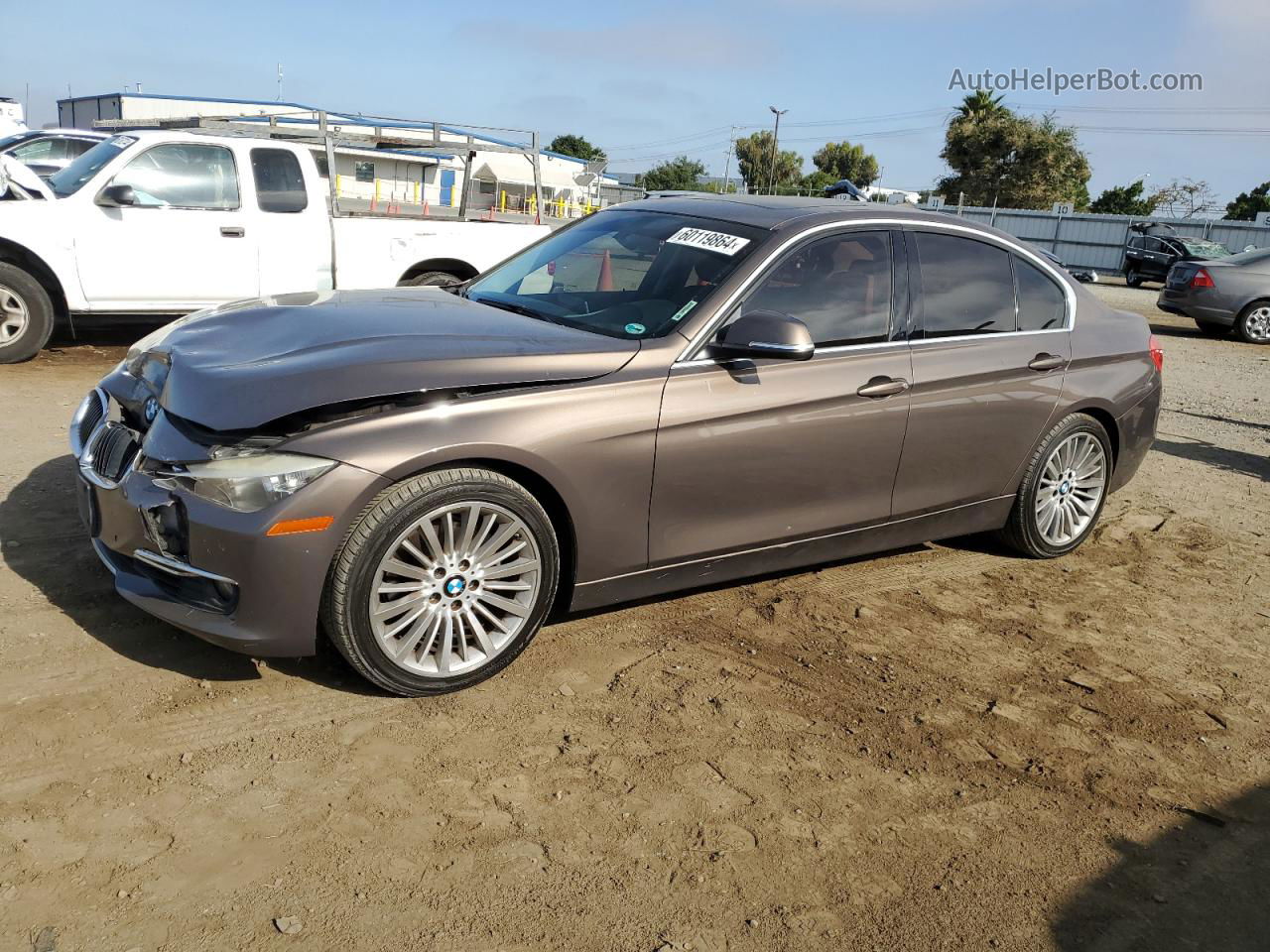 2014 Bmw 328 I Sulev Коричневый vin: WBA3C1C55EK114120