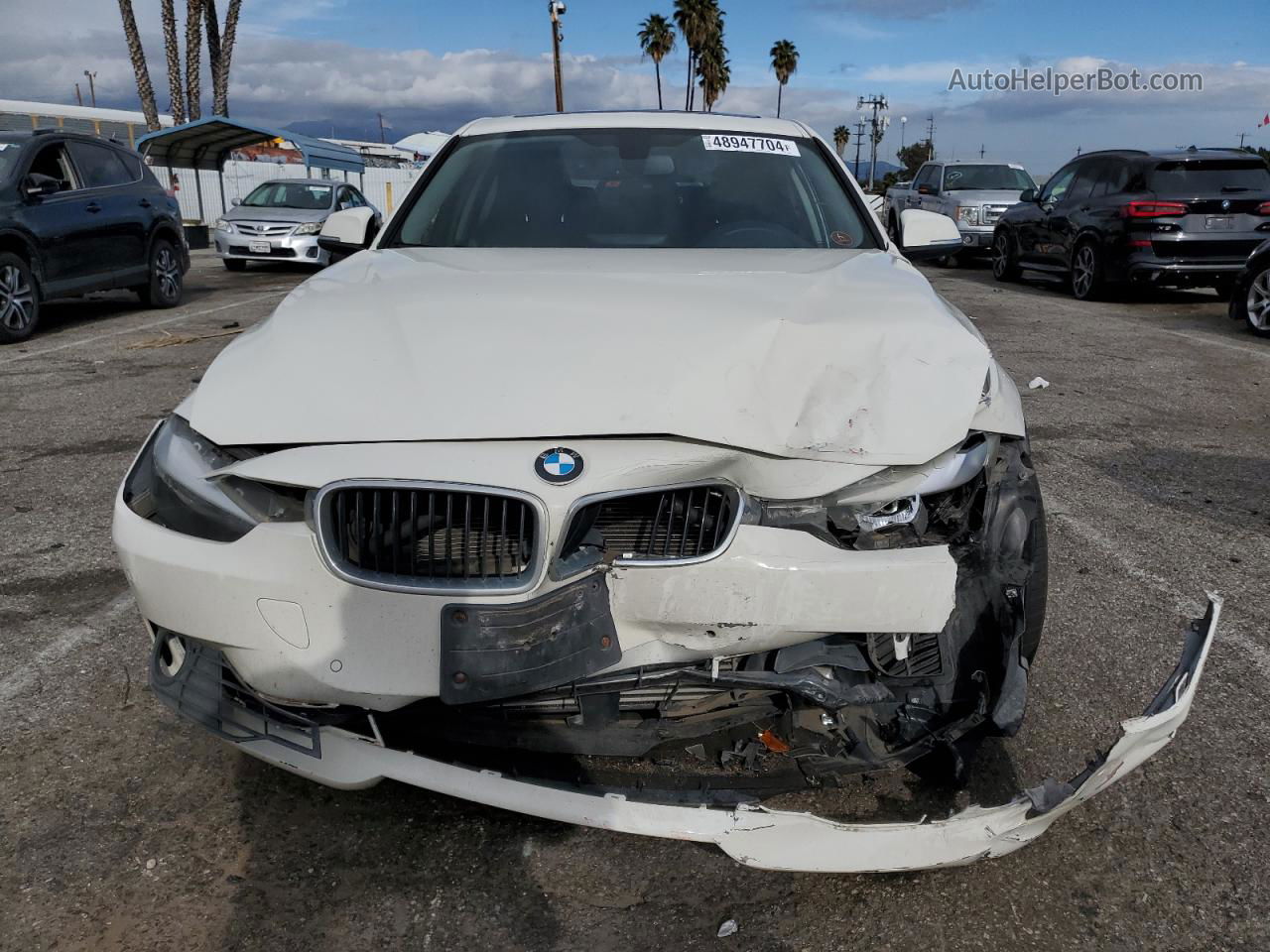 2015 Bmw 328 I Sulev White vin: WBA3C1C55FK123627