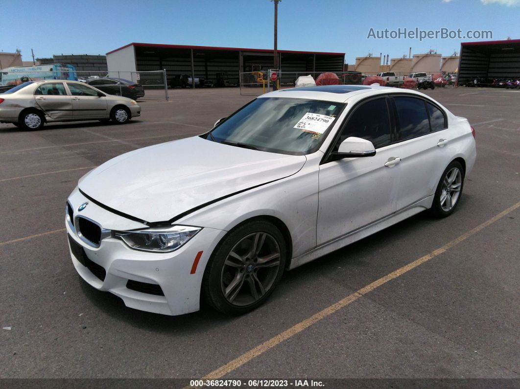 2014 Bmw 3 Series 328i White vin: WBA3C1C57EK106309