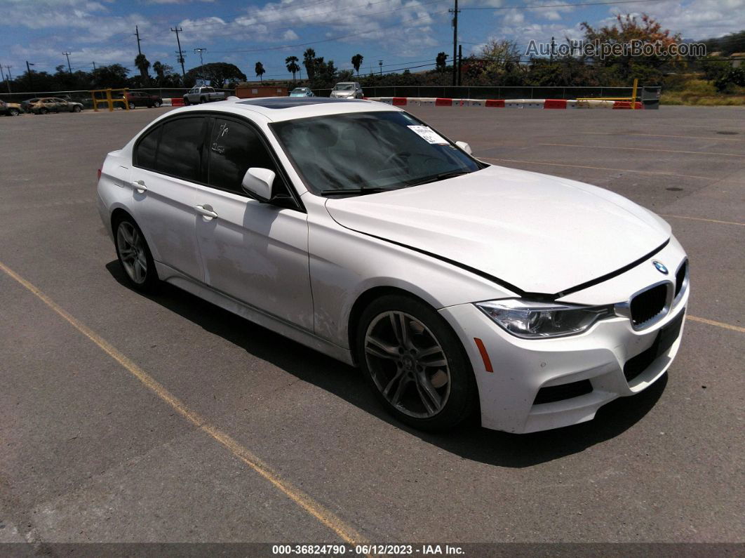 2014 Bmw 3 Series 328i White vin: WBA3C1C57EK106309