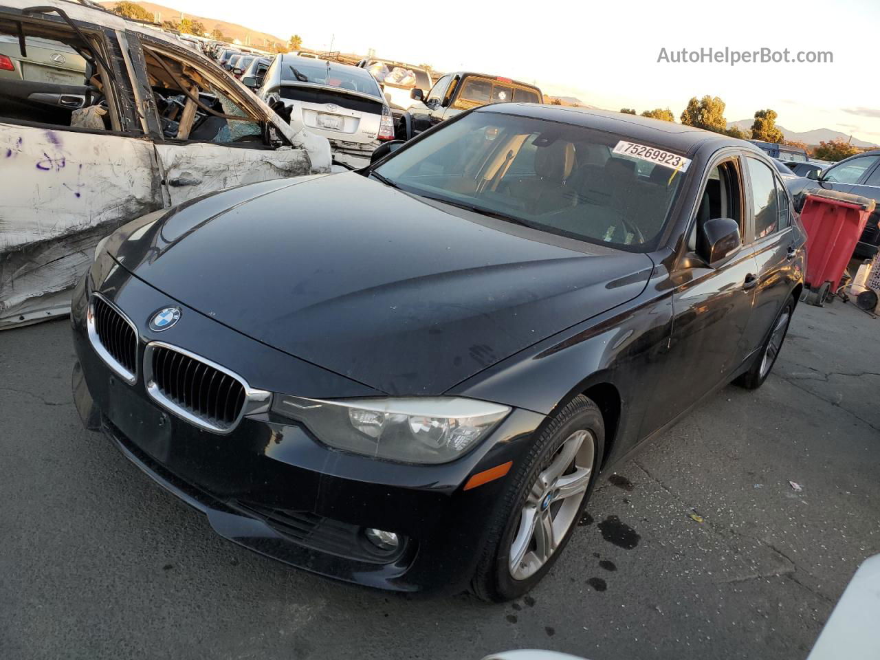 2013 Bmw 328 I Sulev Черный vin: WBA3C1C58DF438282