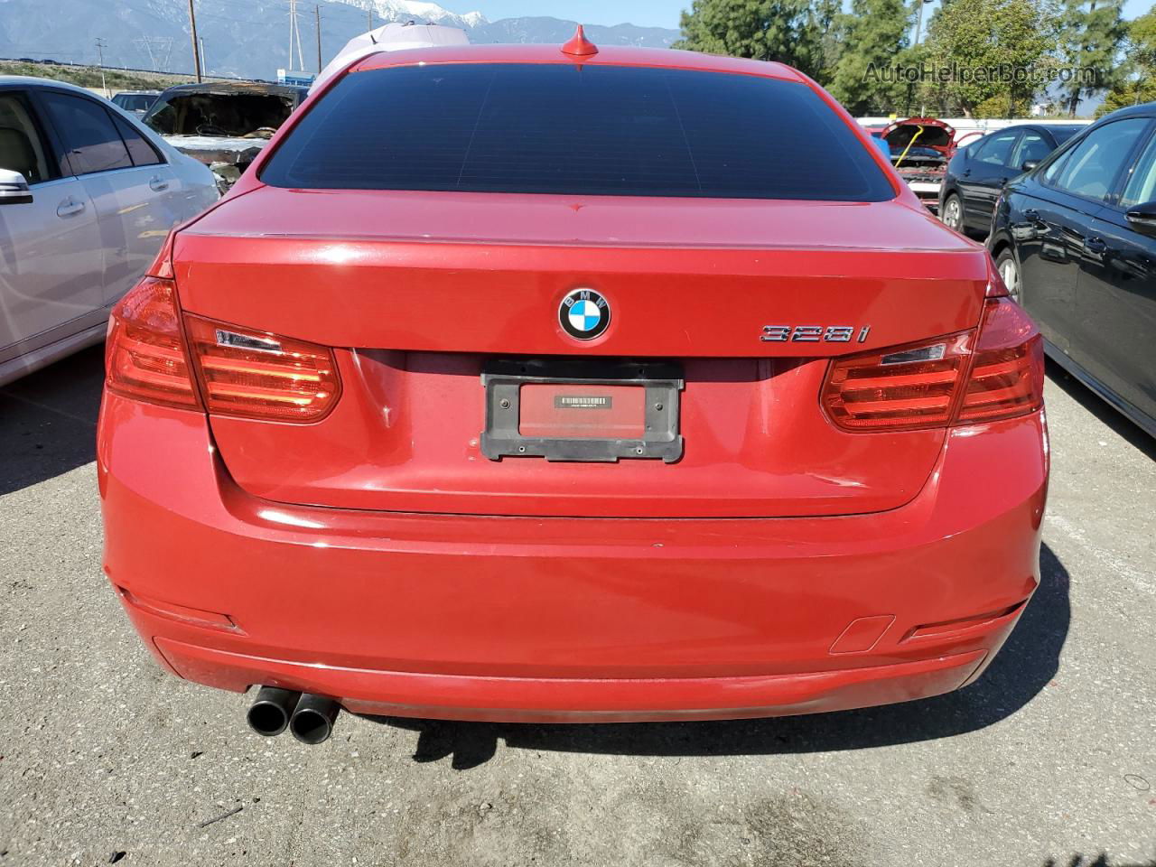 2013 Bmw 328 I Sulev Red vin: WBA3C1C58DF438475