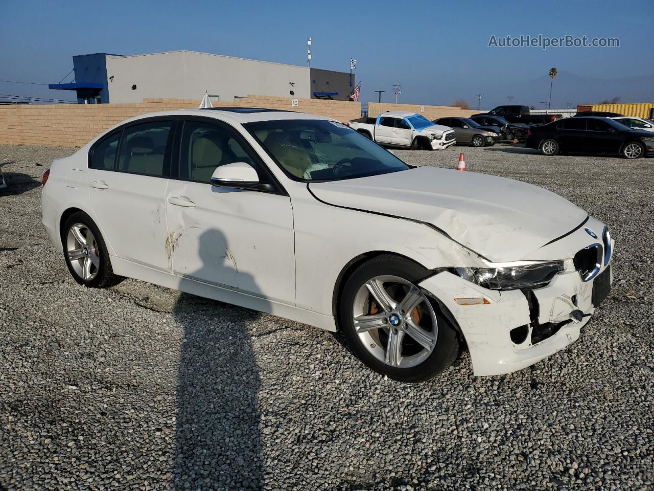 2014 Bmw 328 I Sulev Белый vin: WBA3C1C58EK105749