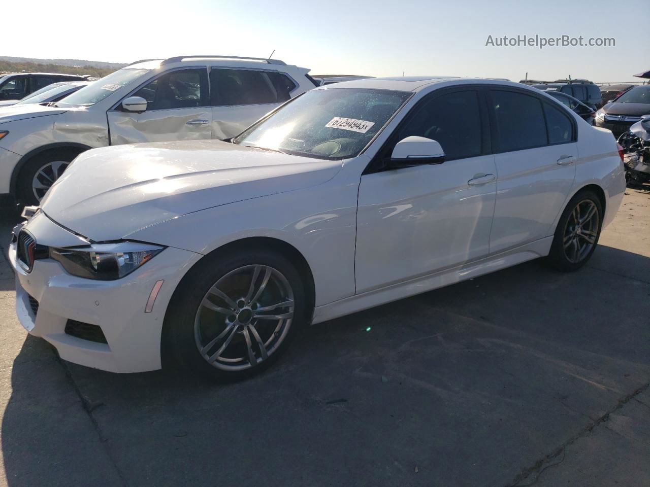 2015 Bmw 328 I Sulev White vin: WBA3C1C58FK124545