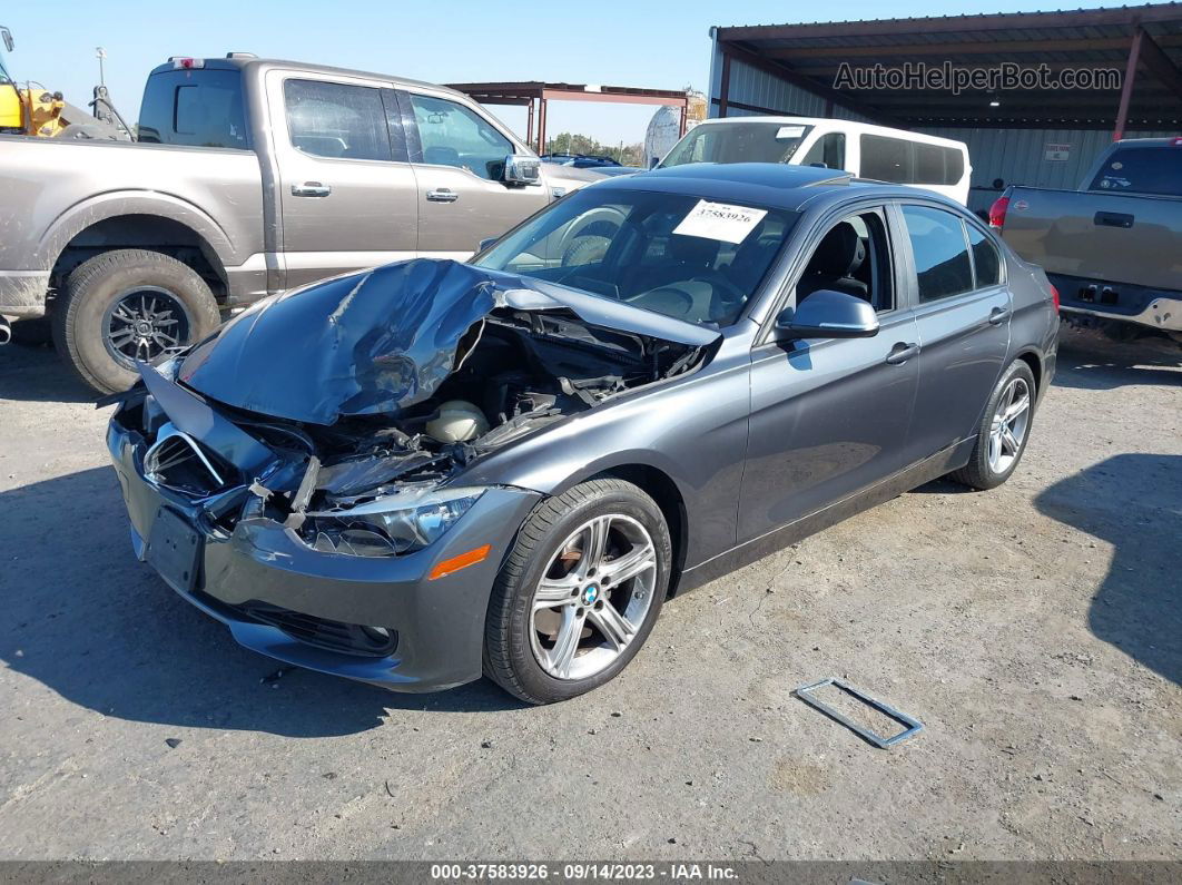 2014 Bmw 3 Series 328i Gray vin: WBA3C1C5XEK114789