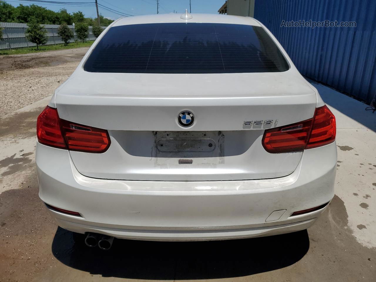 2013 Bmw 328 I Sulev White vin: WBA3C1G59DNR48656