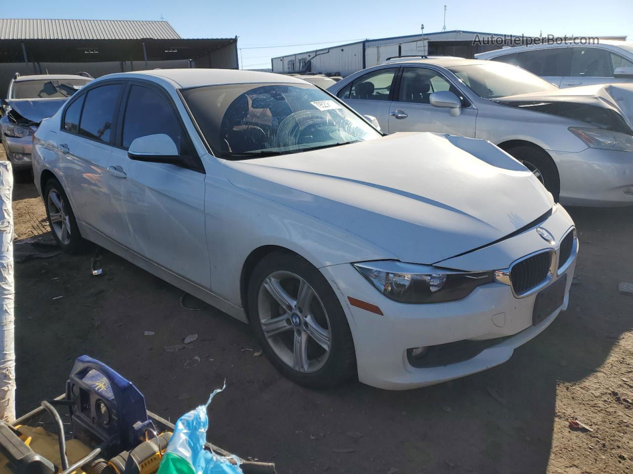 2015 Bmw 320 I Xdrive White vin: WBA3C3C52FK201017