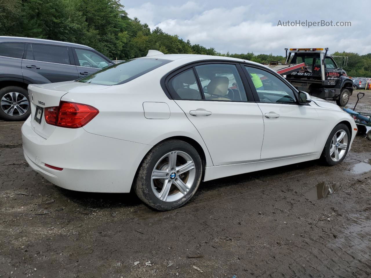 2014 Bmw 320 I Xdrive White vin: WBA3C3C55EF983563