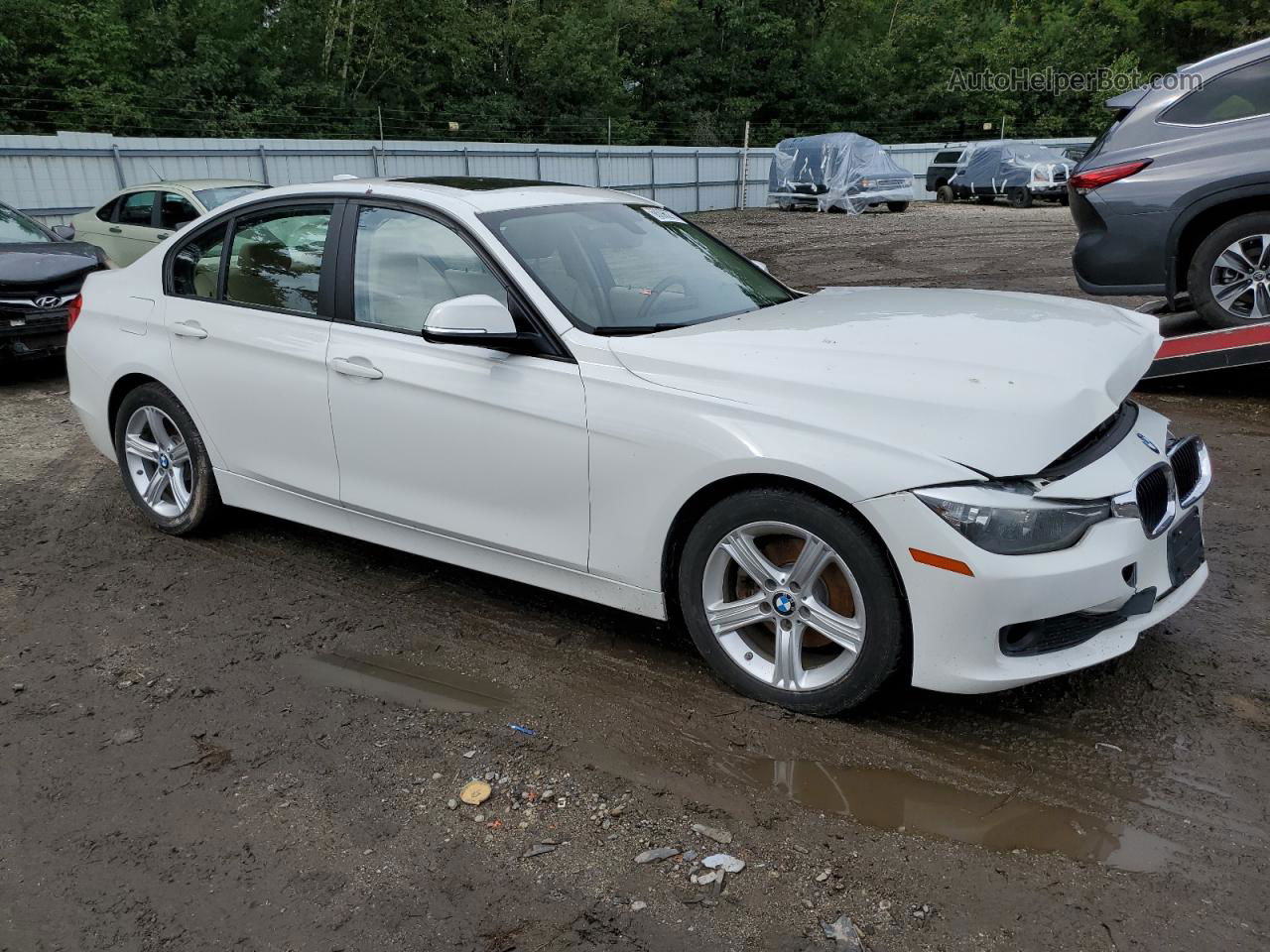 2014 Bmw 320 I Xdrive White vin: WBA3C3C55EF983563