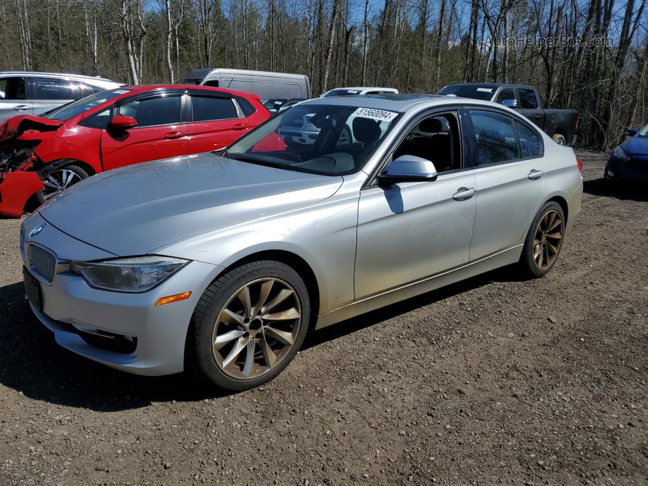 2013 Bmw 320 I Xdrive Silver vin: WBA3C3C57DF979982